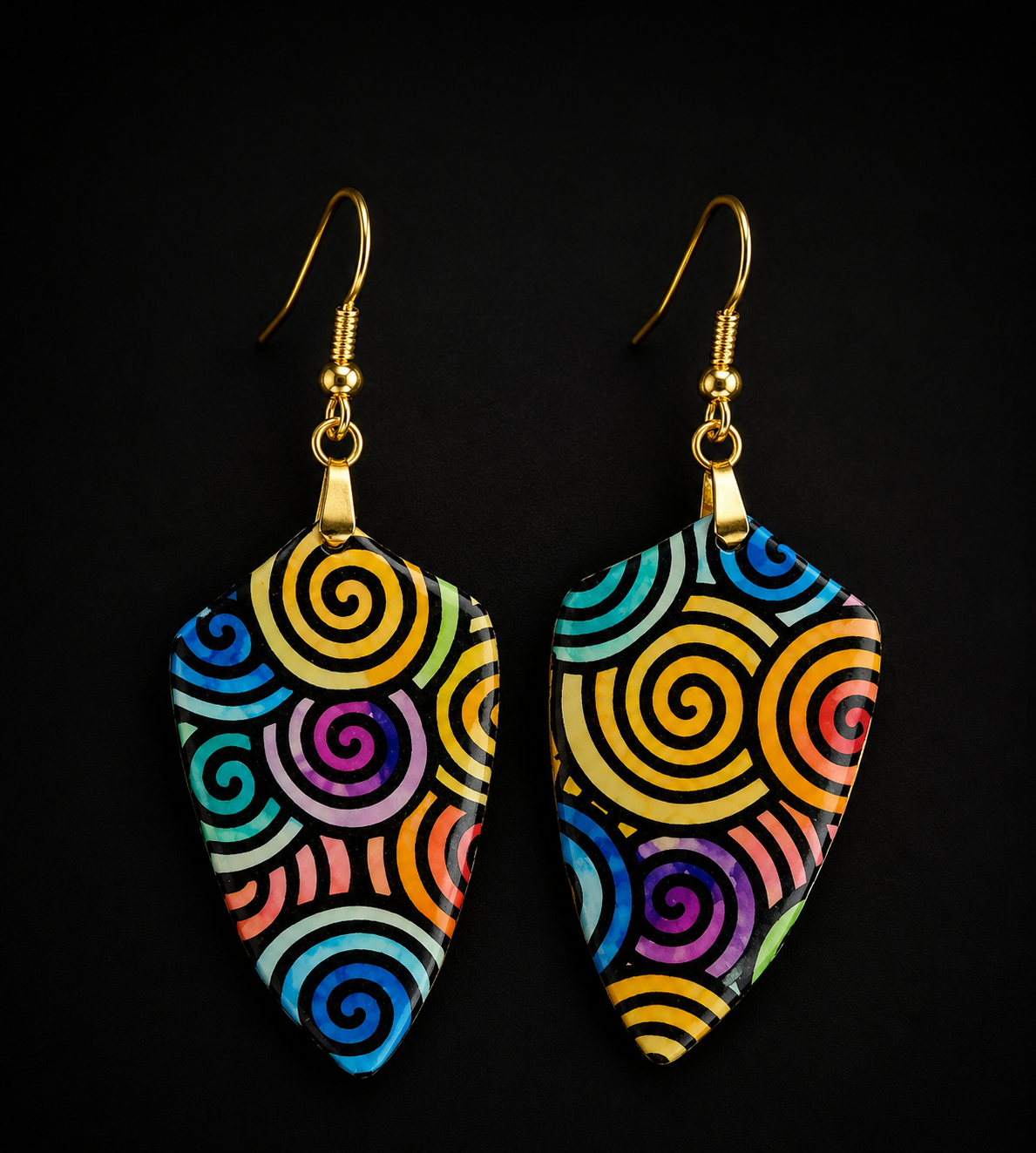 Spiral Theory Polymer Clay Earrings