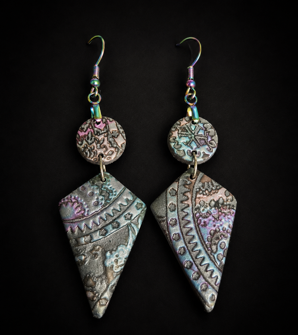Strata Polymer Clay Earrings
