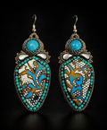 Byzantium Bead Embroidered Earrings