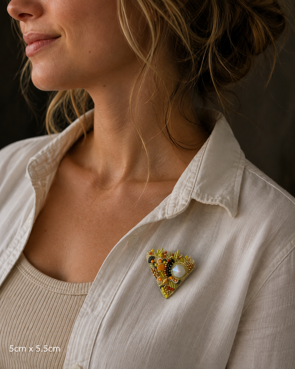 The Optimist Bead Embroidered Brooch