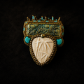 The Modernist Bead Embroidered Brooch