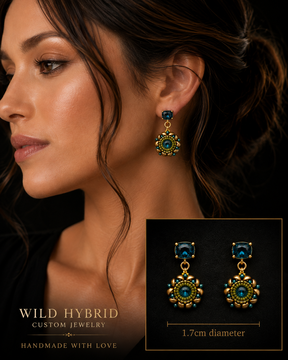 Verdant Halo Beaded Earrings