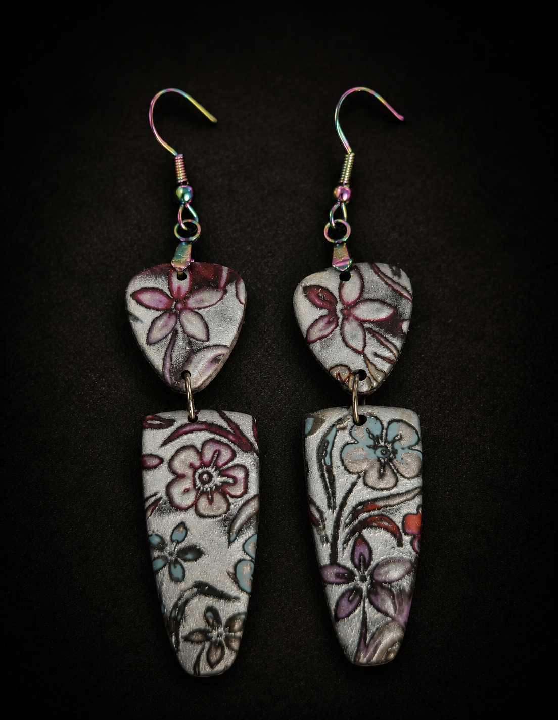 Faded Garden Polymer Clay Earrings