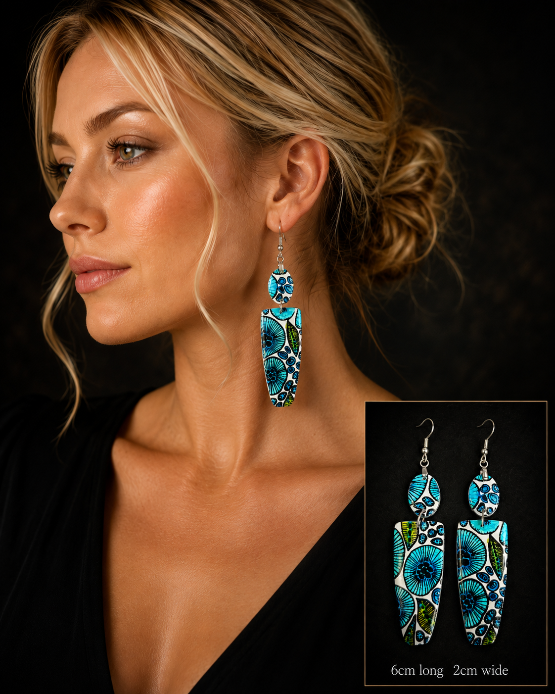 Microcosm Polymer Clay Earrings