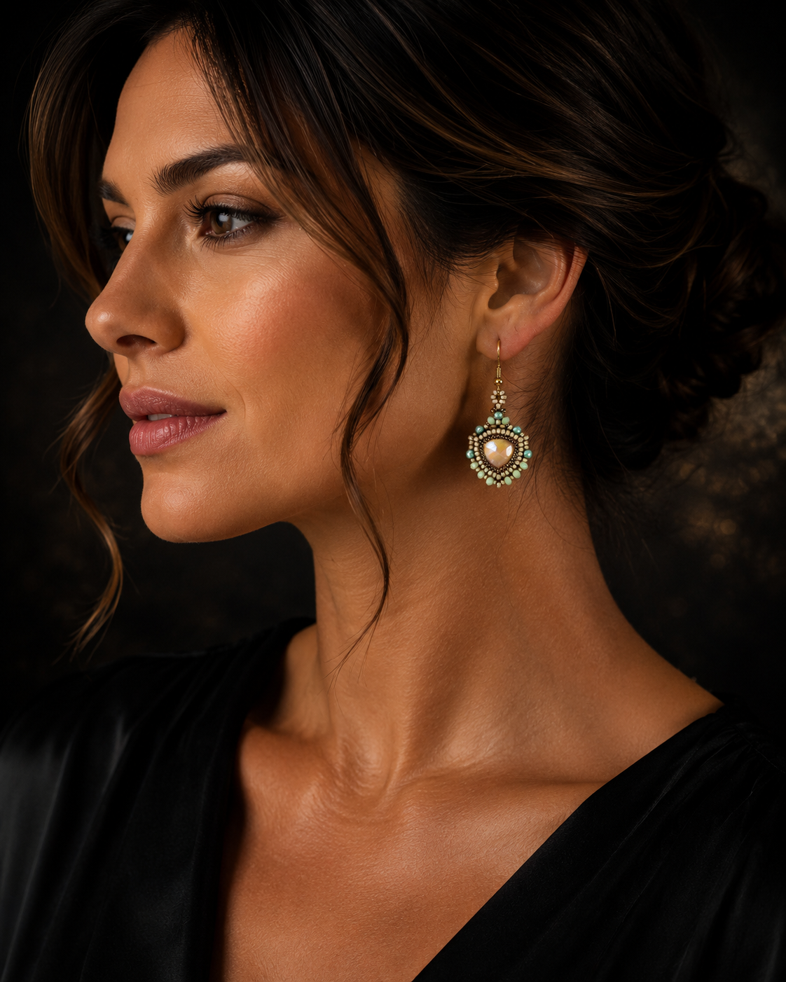 Mint Julep Beaded Earrings