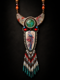 The Ornithologist Bead Embroidered Necklace
