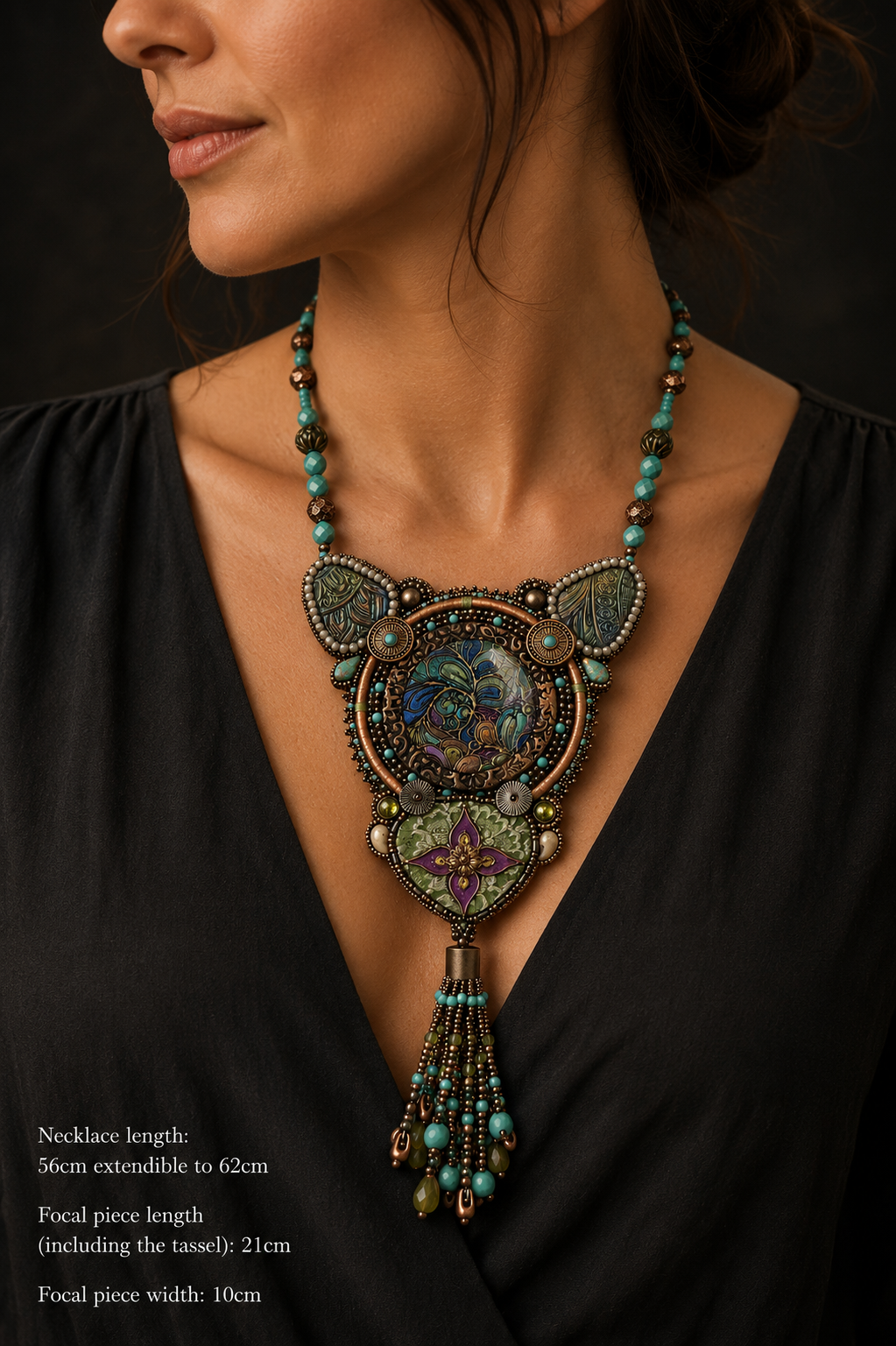 The Lost Garden Bead Embroidered Necklace