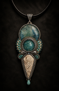 Tidal Relic Bead Embroidered Necklace
