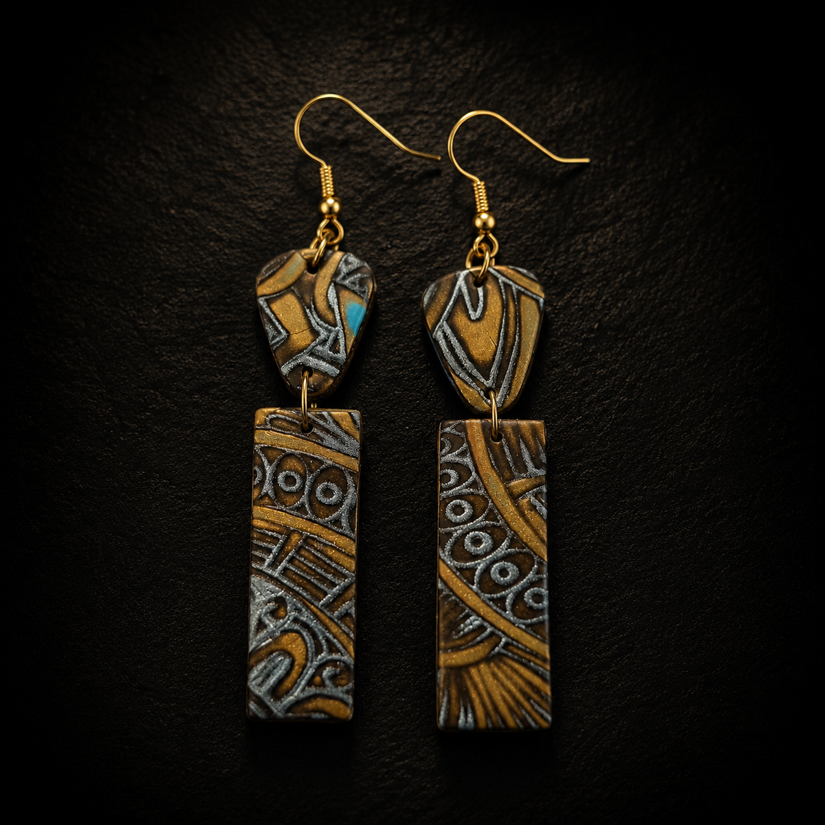 Clockwork Relics Polymer Clay Earrings