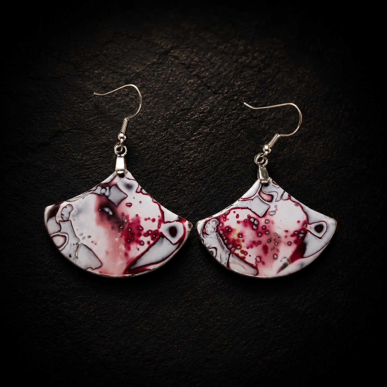 Bleeding Heart Polymer Clay Earrings