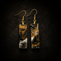 Black Sun Polymer Clay Earrings