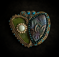 Counterpoint Bead Embroidered Brooch